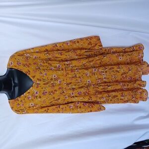 Indigo Soul Floral midi dress- looks great with cowboy boots!